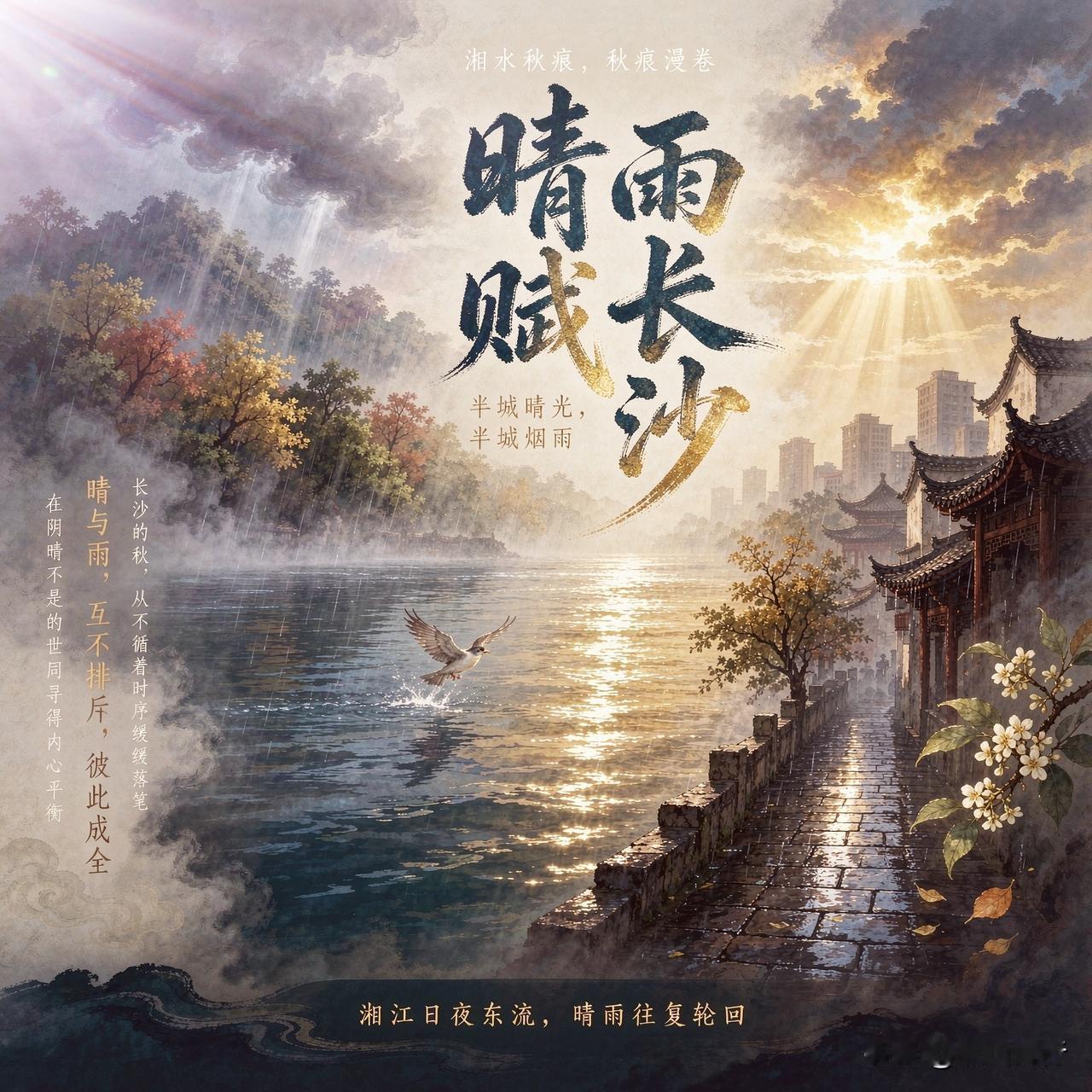 晴雨赋长沙  ［文｜狐山诗行］

湘水东流，秋痕漫卷。长沙的秋，从不循着时序缓缓