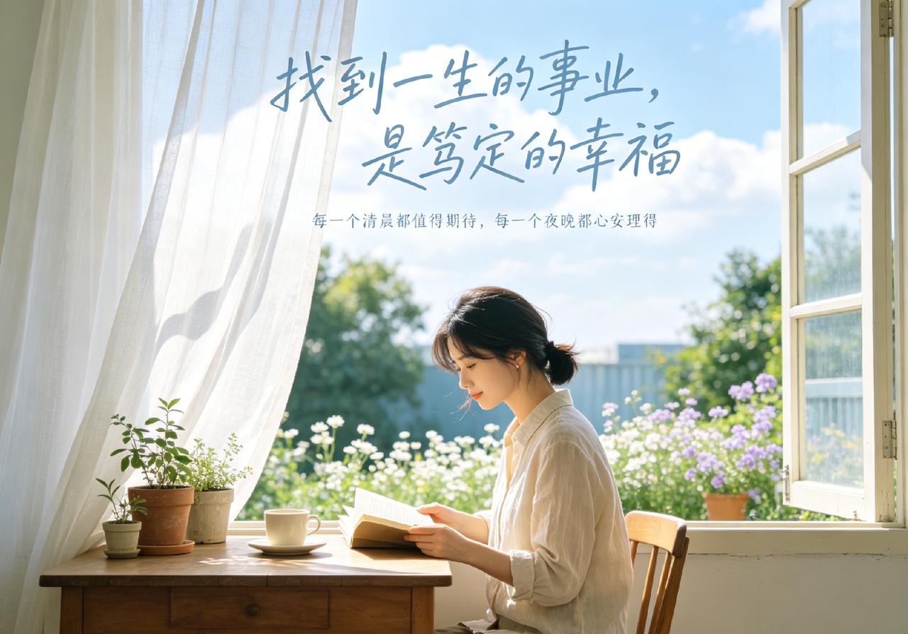 当一个人找到了愿意倾注一生的事业，那种感觉不是狂喜，而是一种笃定——每天醒来，你
