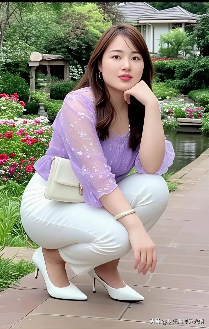 朋友们，图片中的女人不论身材、长相还是高雅的气质，都是那么洁白无瑕，美丽动人，仿