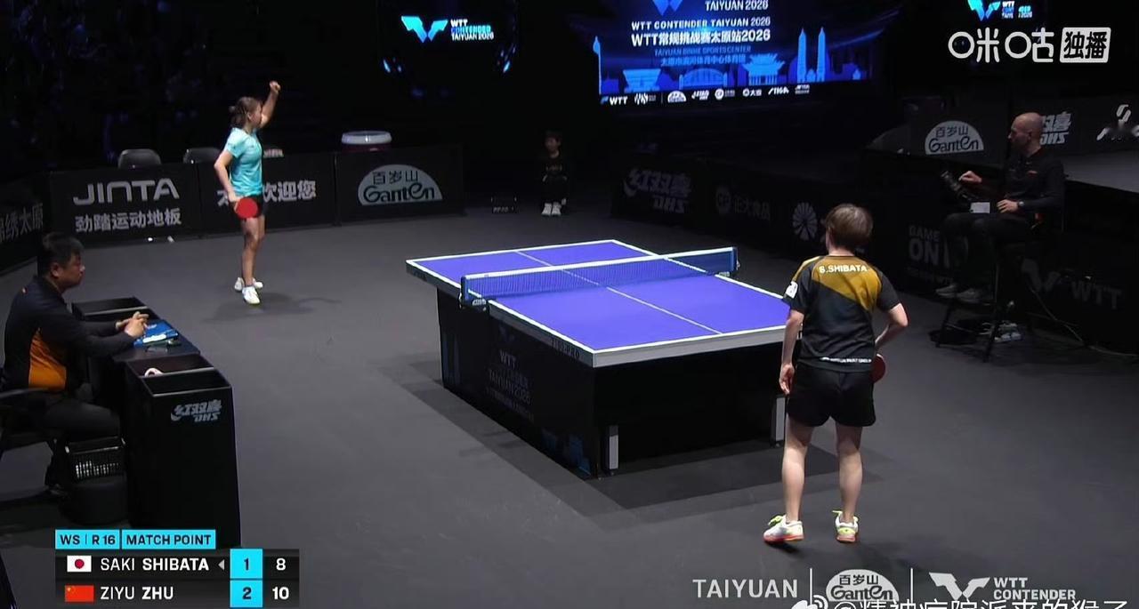 朱梓予🇨🇳晋级女单八强！
朱梓予🇨🇳3-1击败日本选手芝田沙季🇯🇵，
