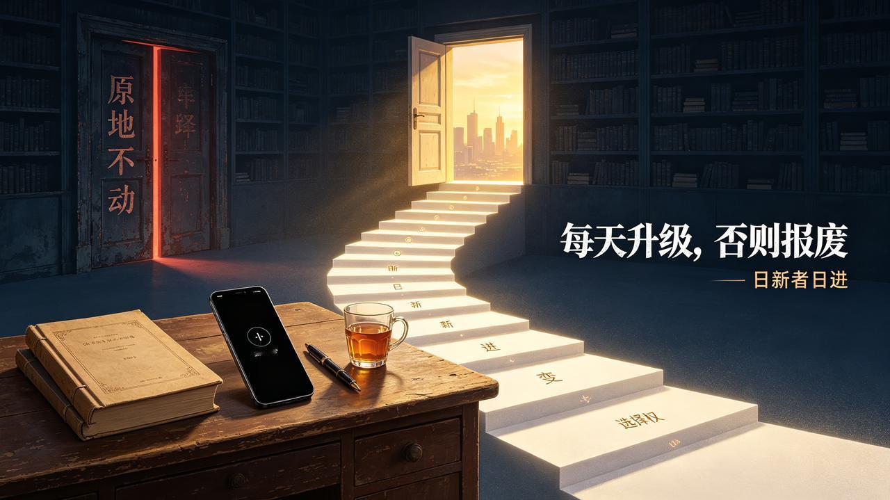 每天升级，否则报废

《二程遗书》说：“君子之学必日新，日新者日进也。不日新者必