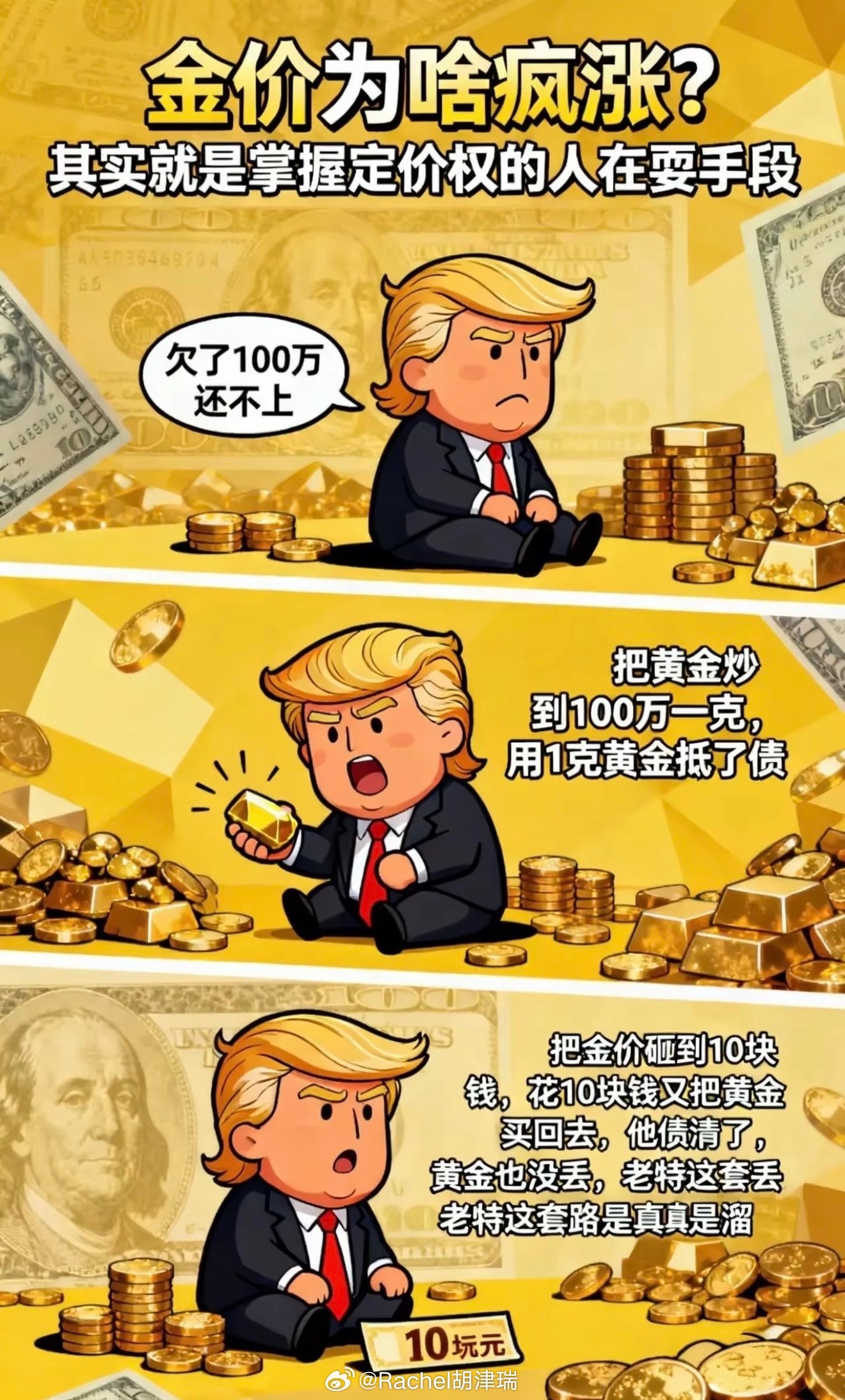 金价靠你了川普