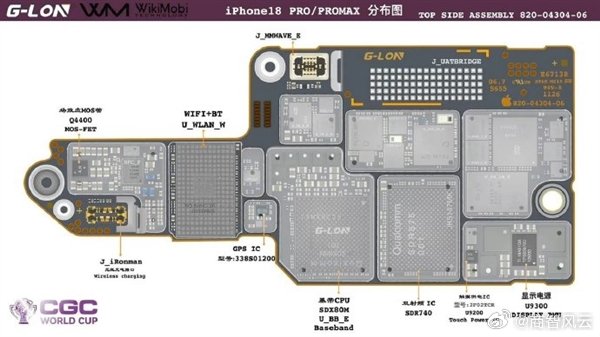 iPhone18Pro主板弃用双层设计【苹果iPhone 18 Pro系列主板图