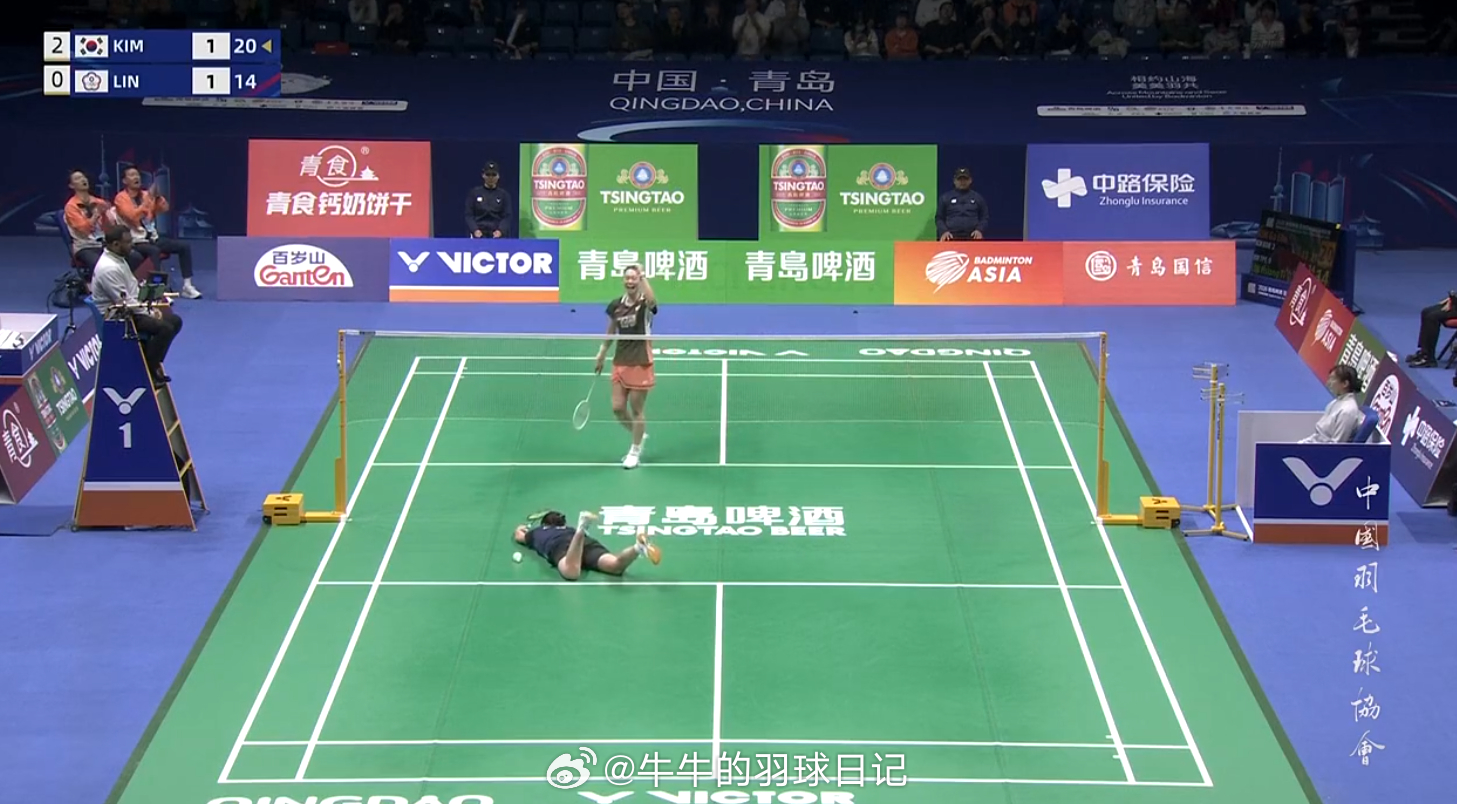 1号场地 女团 Z组 韩国 3-0 中国台北 女单 安洗莹 21-10 21-1