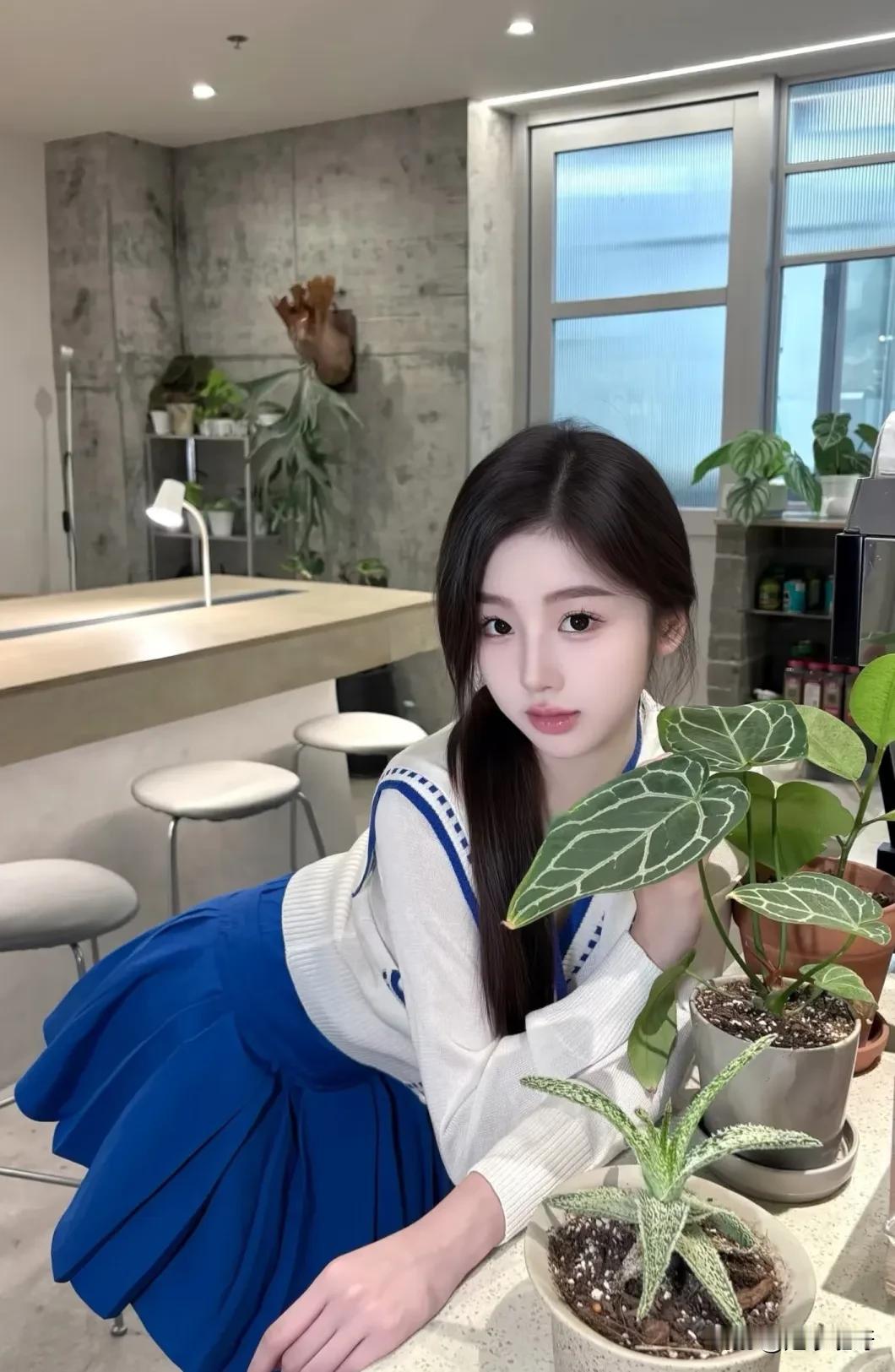 看，邻家小妹养的花不错吧