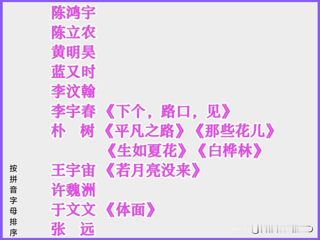 这些明星到你的城市献唱，你最想听他们唱什么歌呢？
我口味较淡，喜欢的并不多!
今