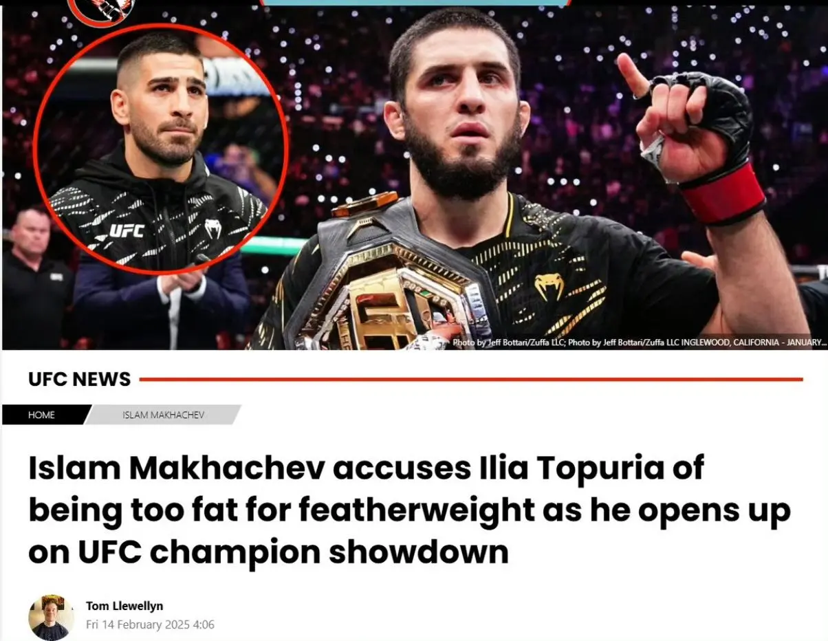 MMA新闻！①“马王”伊斯拉姆·马哈切夫给“斗牛士”伊利亚·托普里亚升...