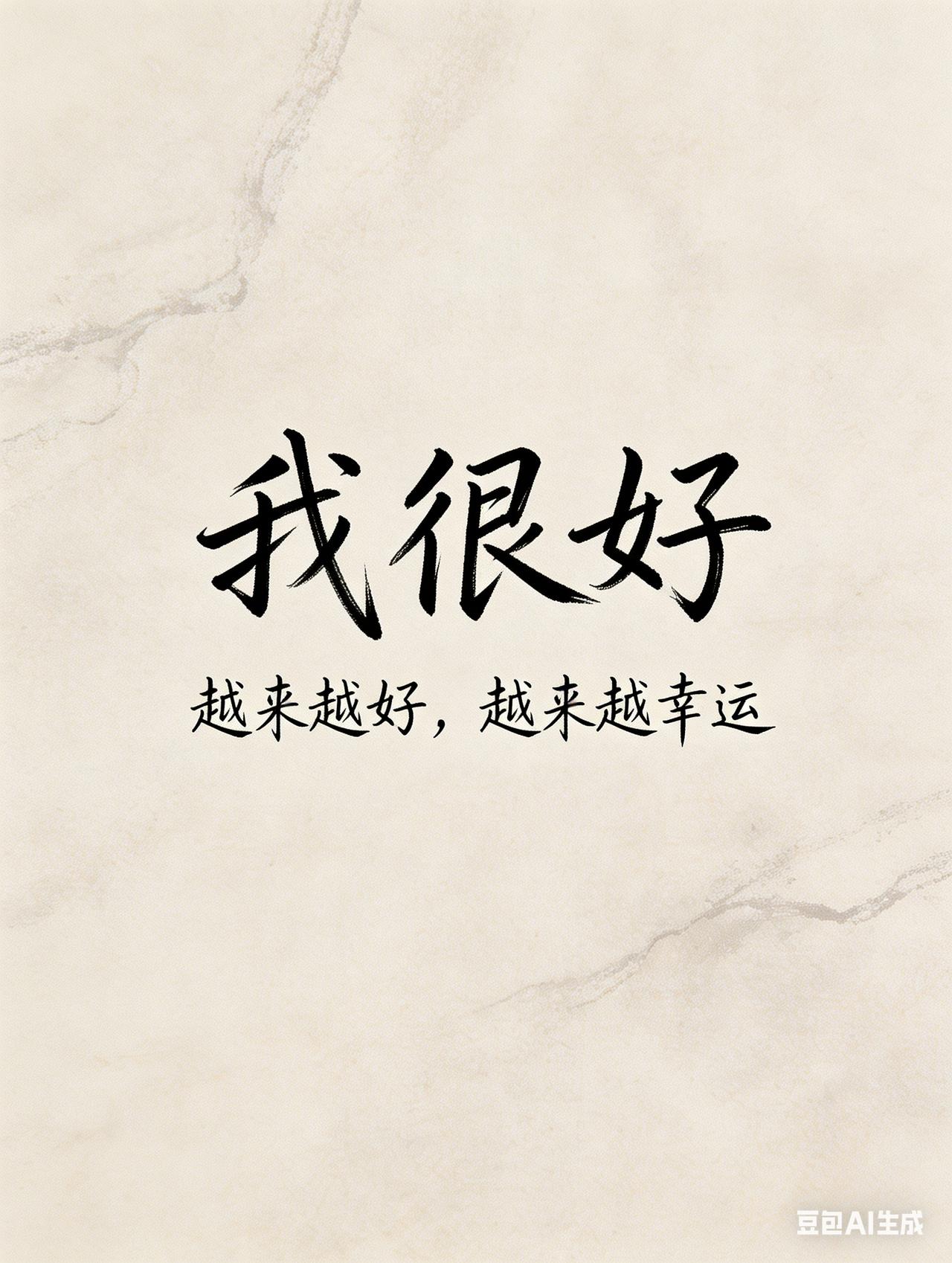 我很好，也会越来越好。
亲手写下这三个字，是与自己和解，也是对未来的期许。
往后