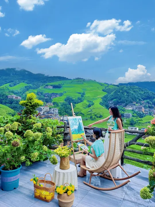 龙脊梯田！我住进了画卷里了