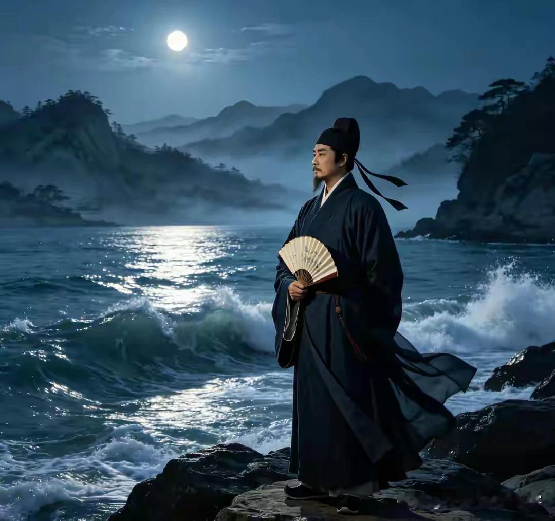 《西寒山•怀古》
前朝明月浸沧桑，
蒿草萧萧云外长。
万古狂澜吞战壁，
火烧连营