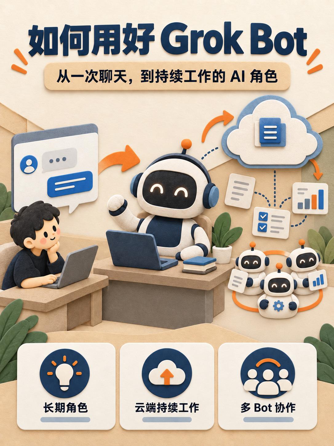 如何用好 Grok Bot?

Grok Bot 是一种让 Agent 长期承担