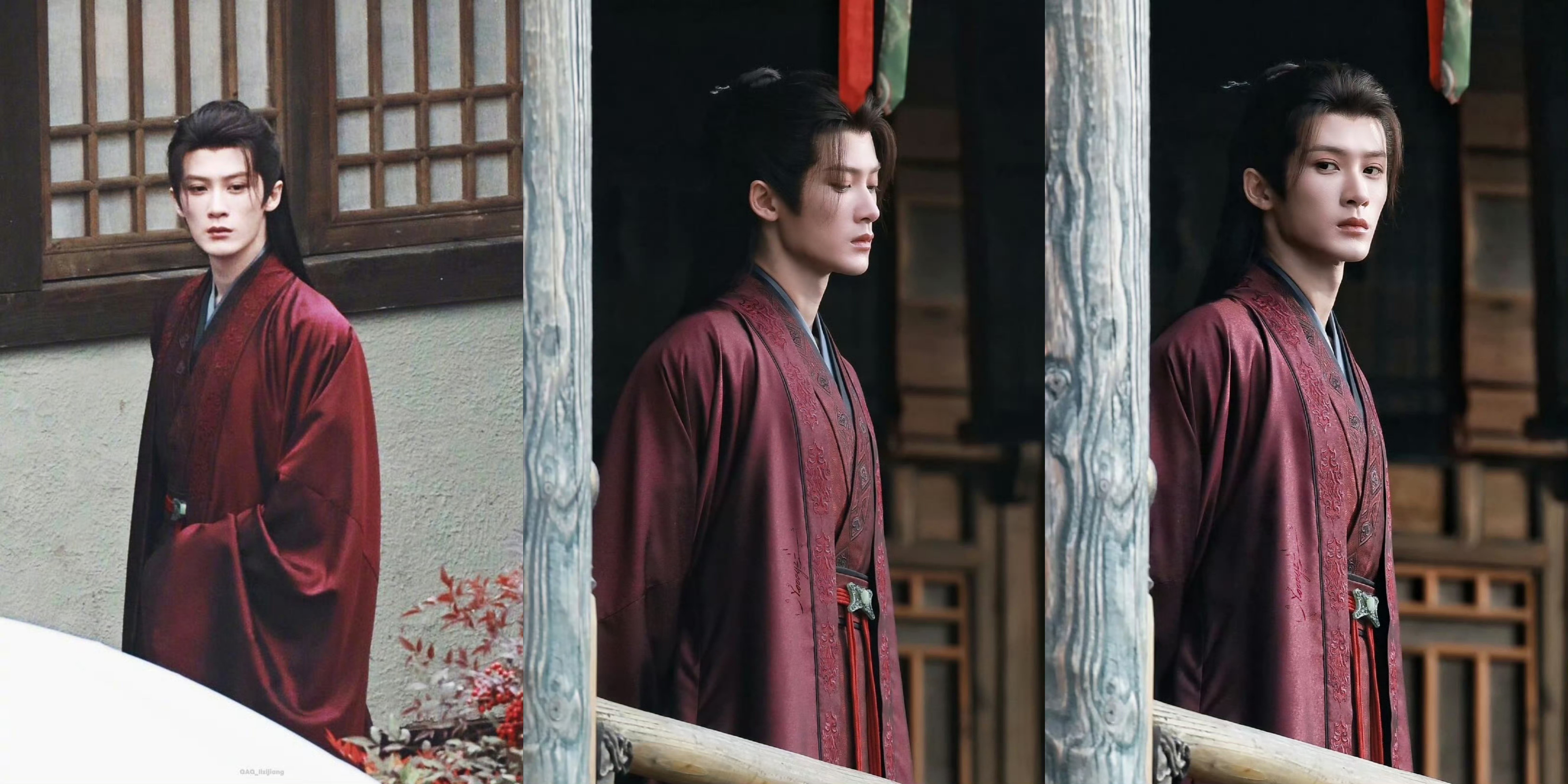 檀健次红衣谢却山   檀健次这组《何不同舟渡》红衣路透一出来，谁看了不眼前一亮.