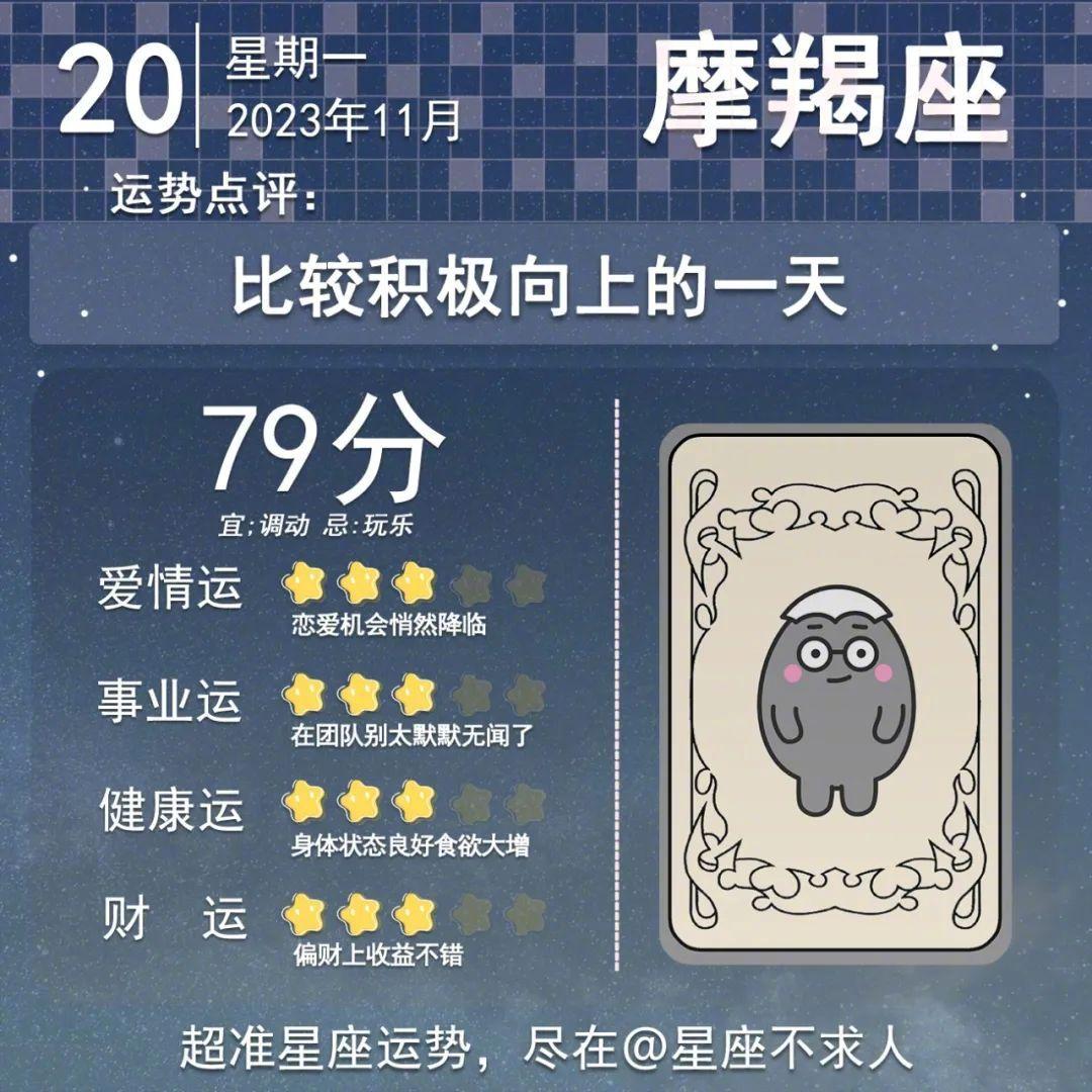 11月20日运势来啦