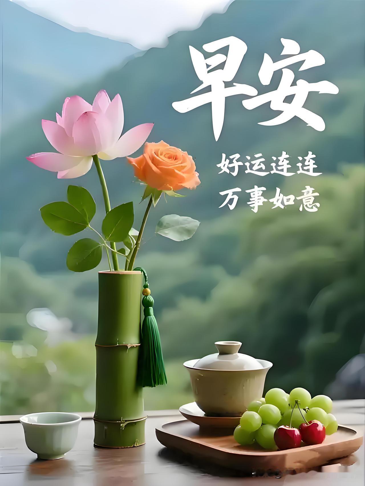 美好的早晨，从鲜花和茶开始。那些美好的清晨 清晨治愈植物