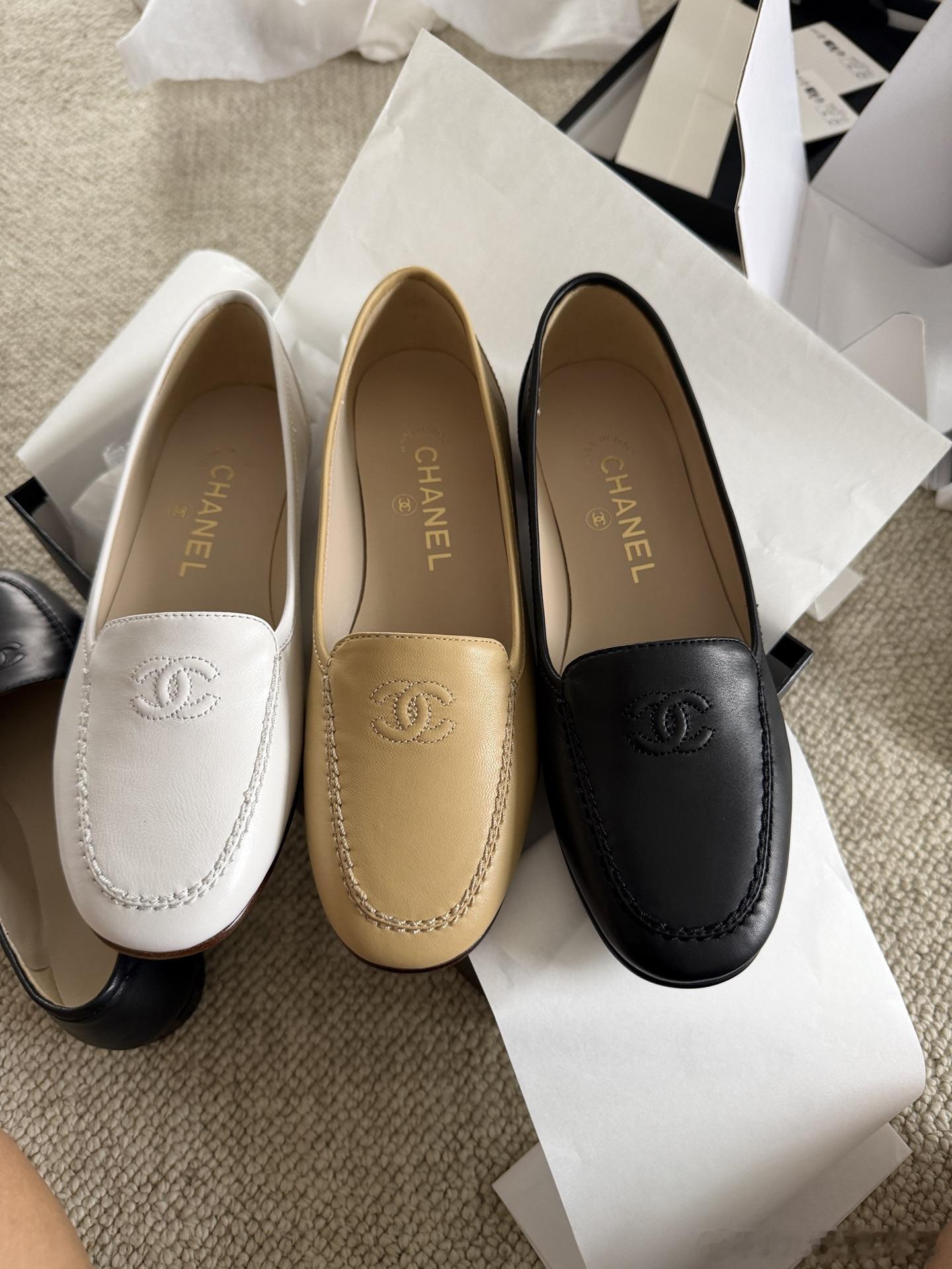 Chanel Vintage 中古小方头平底鞋芭蕾鞋梦中情鞋 ​​​