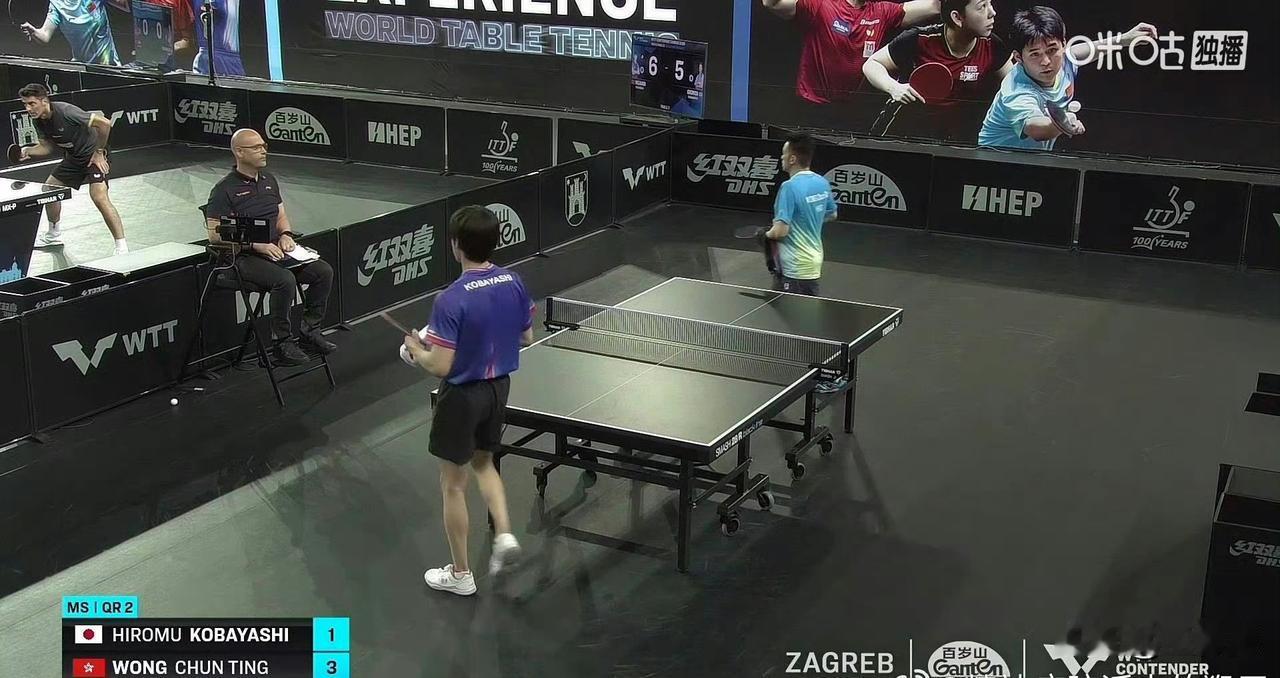 WTT常规挑战赛萨格勒布站2026丨男单资格赛第二轮：
黄镇廷🇭🇰3-1小林