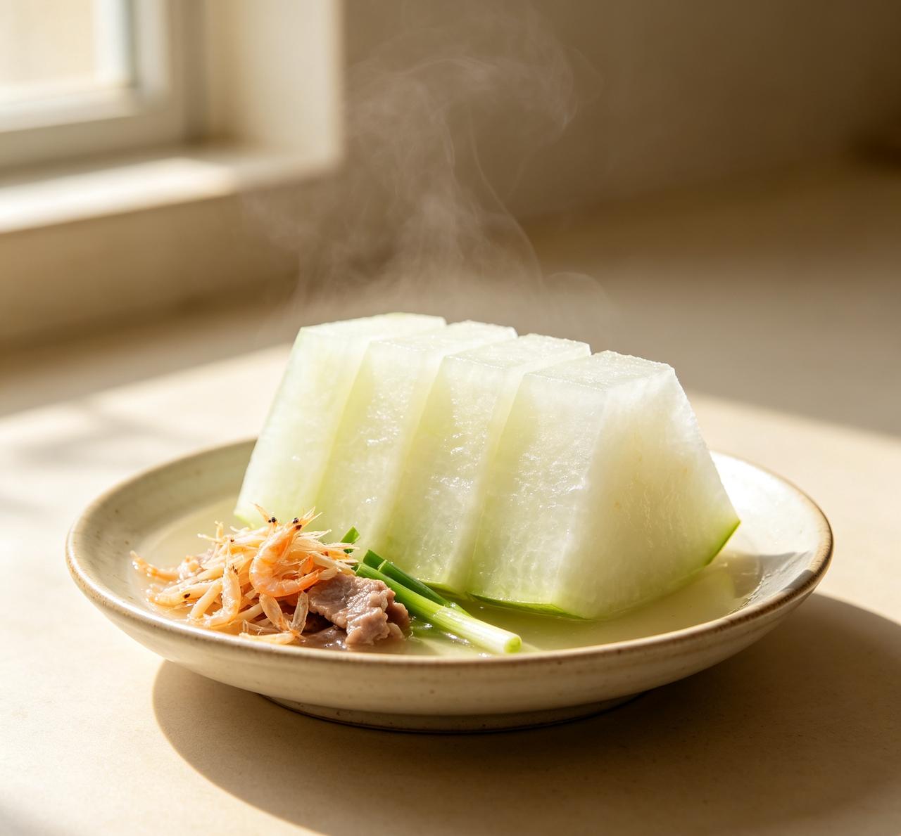 夏日祛湿佳品冬瓜✨
盛夏酷暑，日常不妨多吃些冬瓜。冬瓜不含脂肪，水分充足，清热解