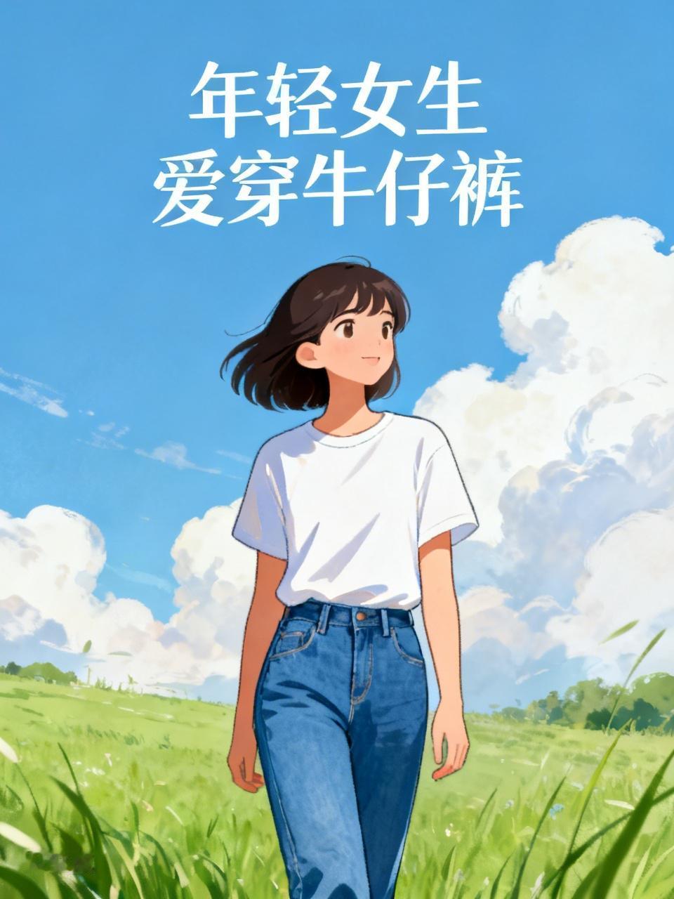 年轻女生爱穿牛仔裤，
原因可太多了。

牛仔裤百搭，
不管配简约的白T恤，
还是