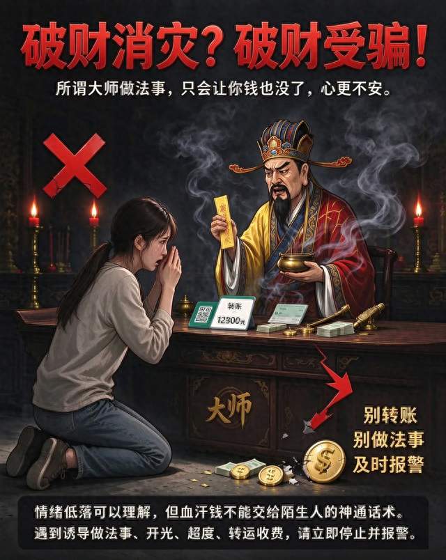 “恋爱脑”主动上门祈福，“假大师”诈骗9万元钱！