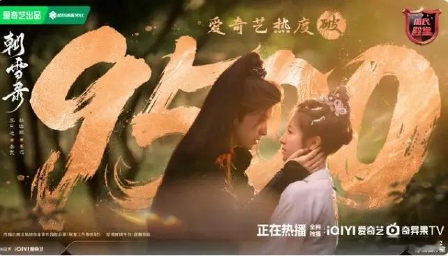 《朝雪录》热度破9500了也就是说李兰迪+敖瑞鹏，播出了李一桐＋刘宇宁的效果，《