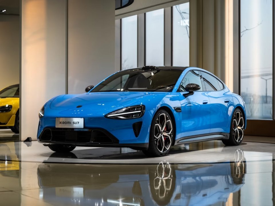 小米新SU7上市首个周末雷军现身门店讲解新SU7雷总怎么又到门店兼职了，小米线下