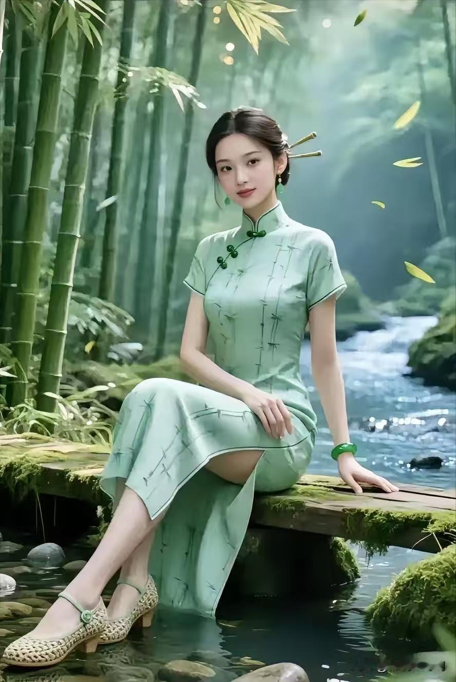塞鸿秋·竹林小憩 
幽蹊寻凉穿翠林，
风涤尘襟凉透骨。
千竿翠影遮炎暑，
万籁清