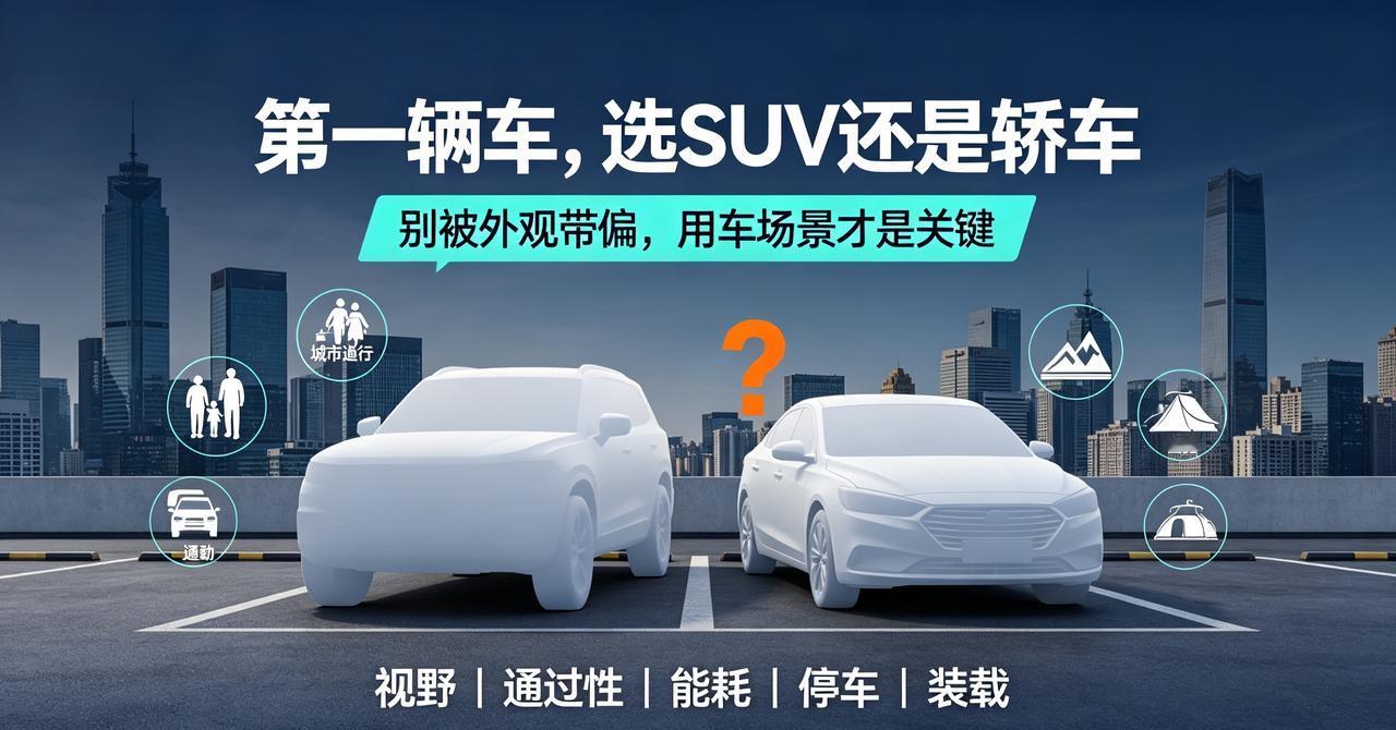 第一辆车选SUV还是轿车？别被外观带偏，选对才好用

很多人买人生第一台车，最先