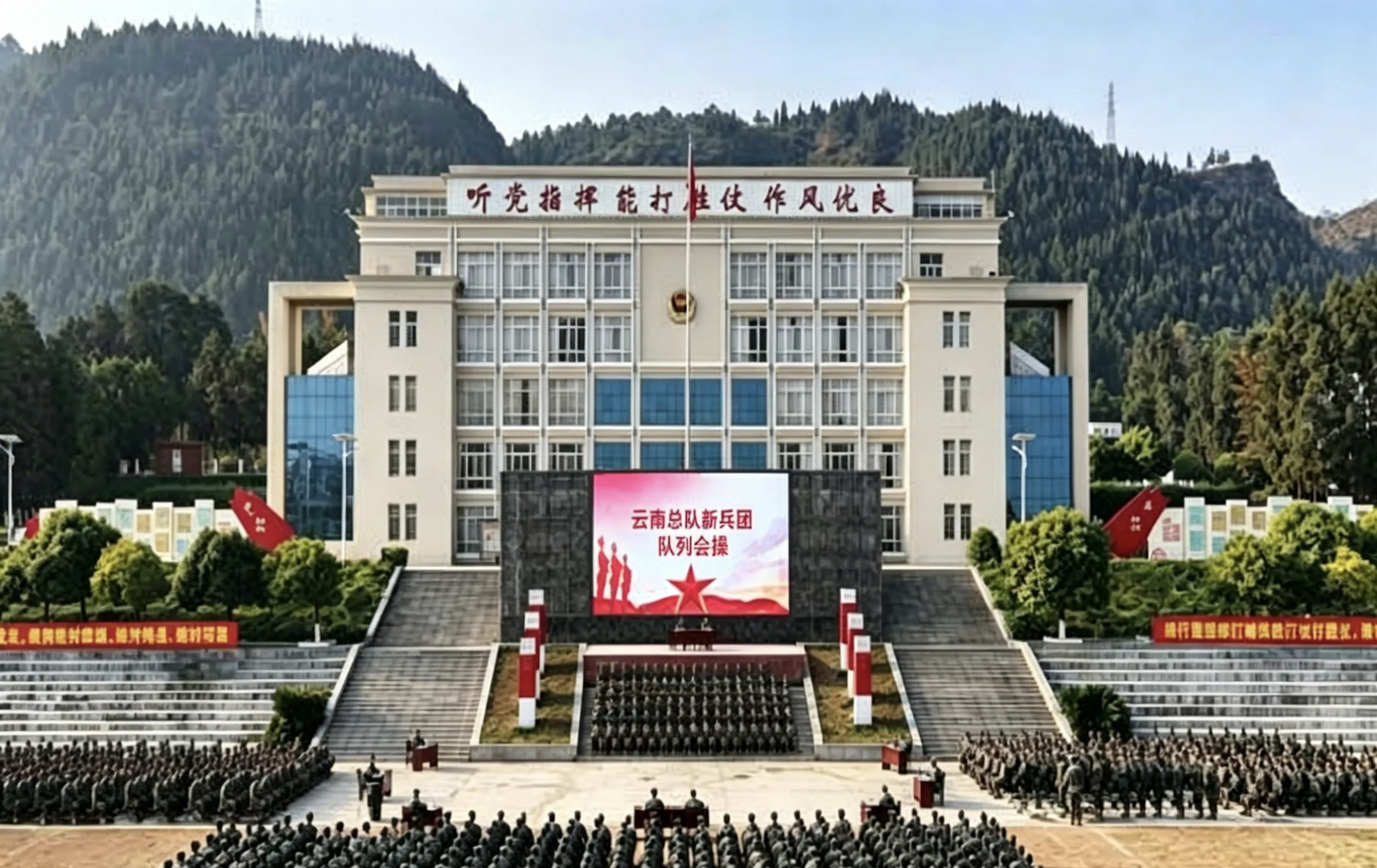 云南总队训练基地的新营区，同时也是一机和特大的新营区，不过训练基地还保有一个老营