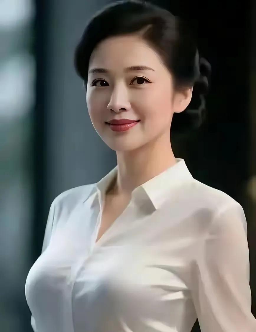 点绛唇·清婉仪容
 
云髻轻盘，素衫翻领凝温婉。
眸光柔漫，浅笑唇脂淡。
气度安