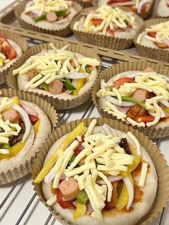 迷你小披萨备餐！一斤披萨粉解决一周早餐！