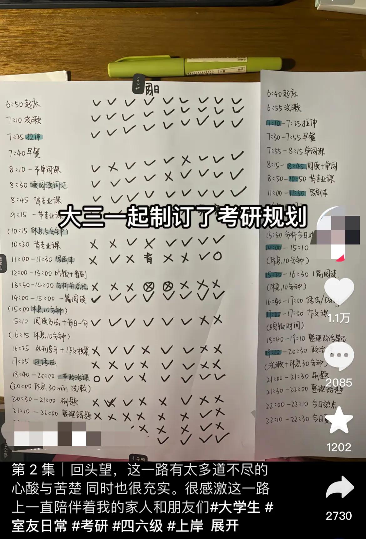 一个很励志的北师大女生，网上介绍了自己宿舍4个人如何一起发奋考研，并成功考取了北