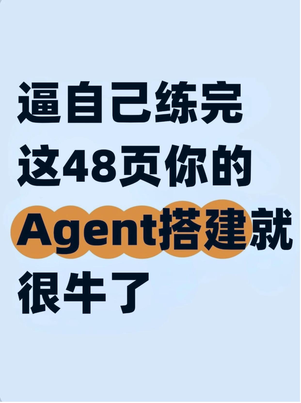 逼自己练完这48页，你的Agent搭建就🐮了
agent 程序员 微调 大模型