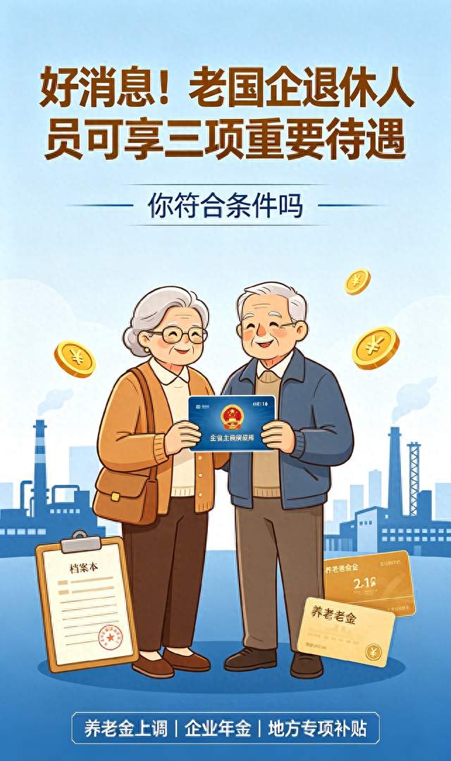 好消息！老国企退休人员可享三项重要待遇，你符合条件吗