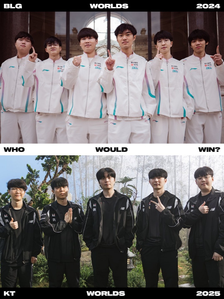 LOL官推提问：近两年的S赛亚军，2024BLG和2025KT谁更胜一筹