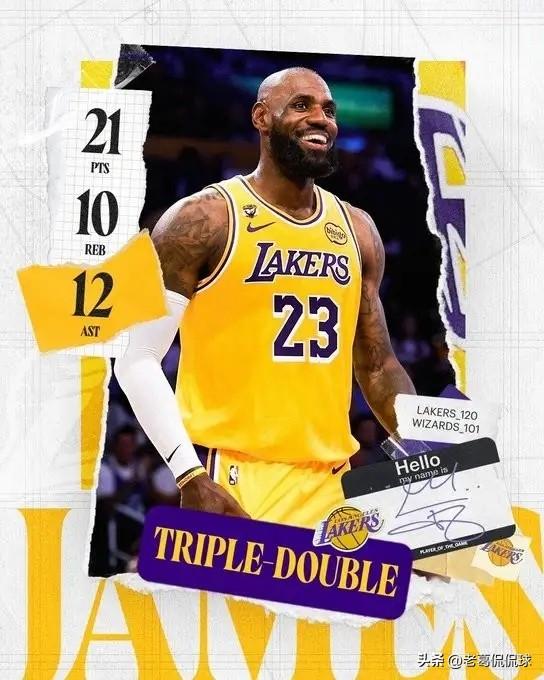 湖人官方真是太懂人情世故了！在今天湖人主场以120：101轻取奇才的比赛中，41