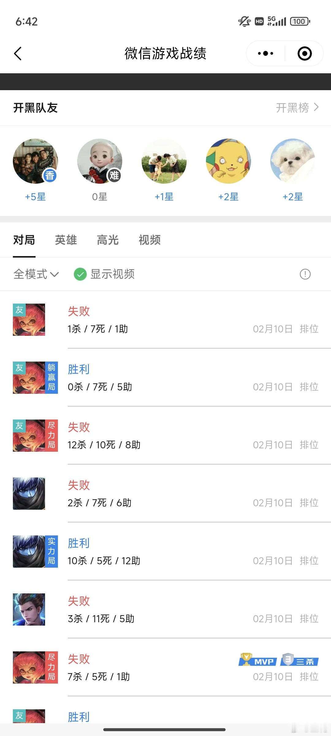 下午状态不好，两胜五败[污]晚饭后争取赢回来，加油。 ​​​