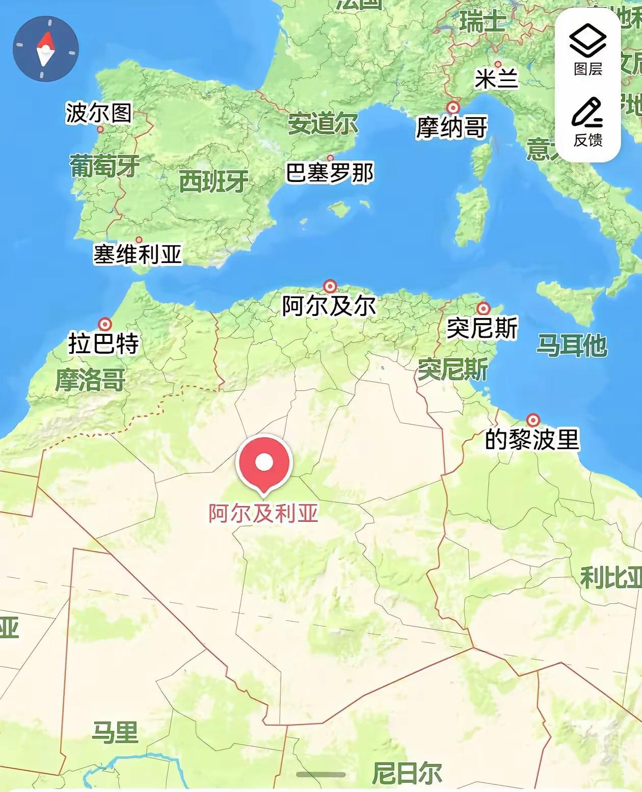 法国真的糊涂。不明白法国为什么不分割阿尔及利亚，比如只要阿尔及尔等地中海沿岸港口