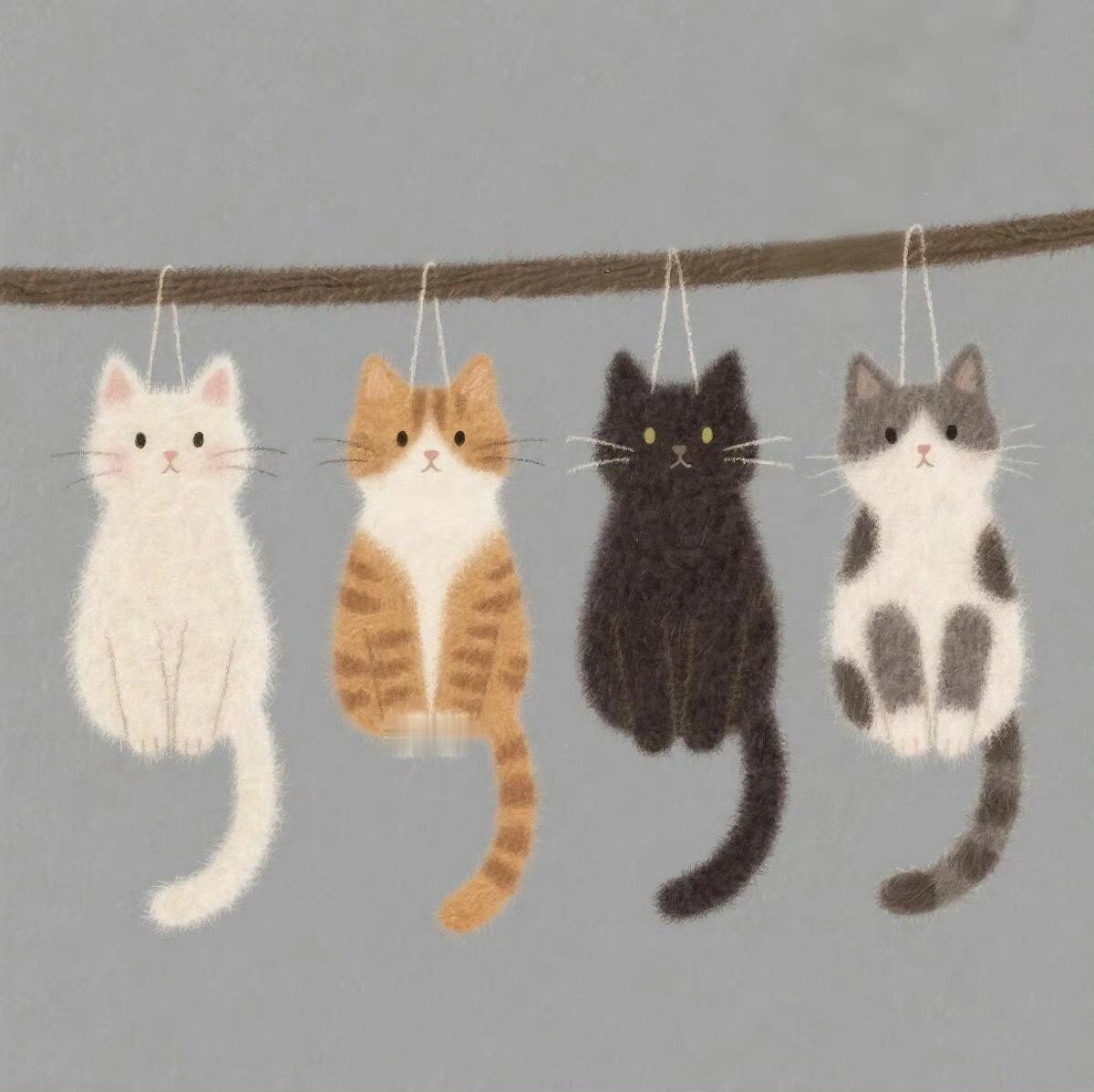 台风过后，把猫咪拿出来晒晒