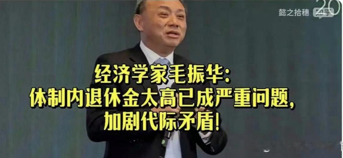 毛振华谈养老金：退休金倒挂加剧代际矛盾引热议
    经济学家毛振华公开提出，部
