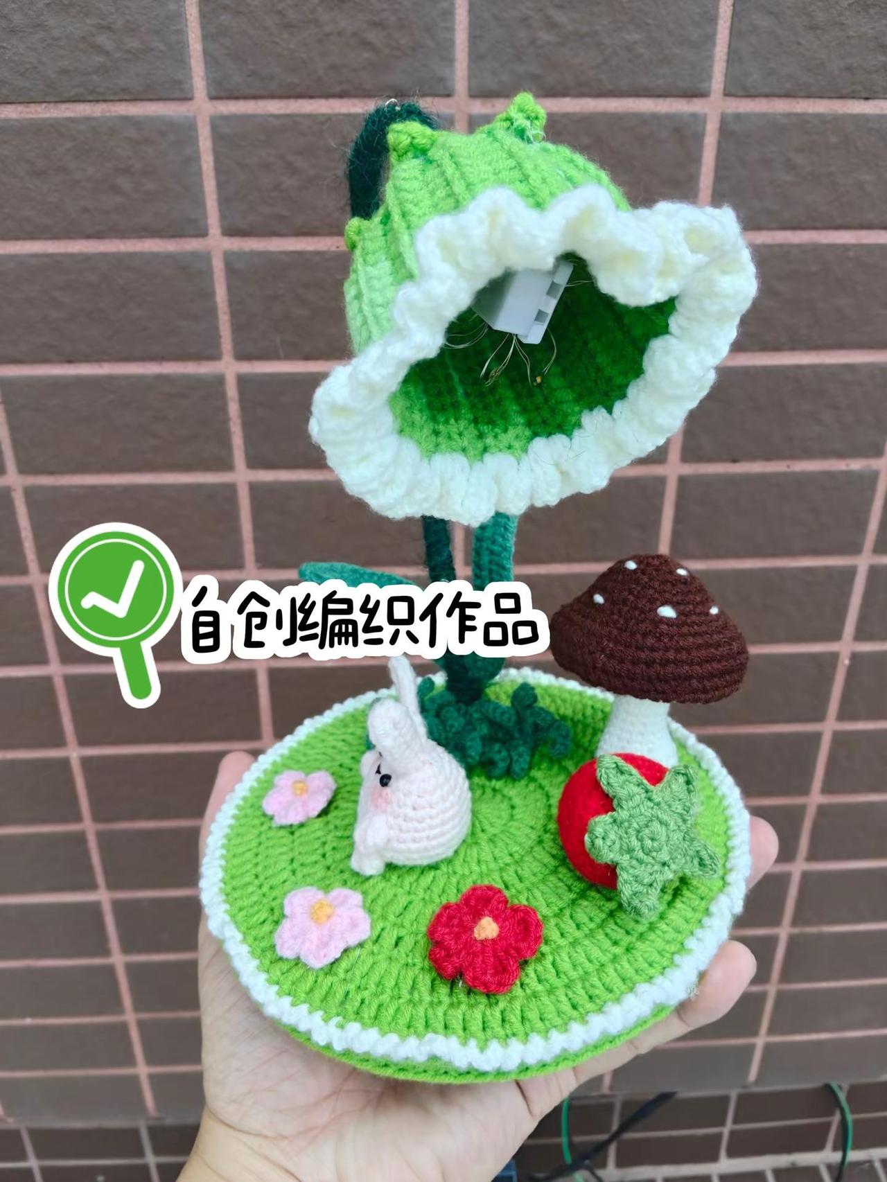 diy手工作品 创作者中心 创作灵感 可爱钩织小物 纯手工钩织盆栽