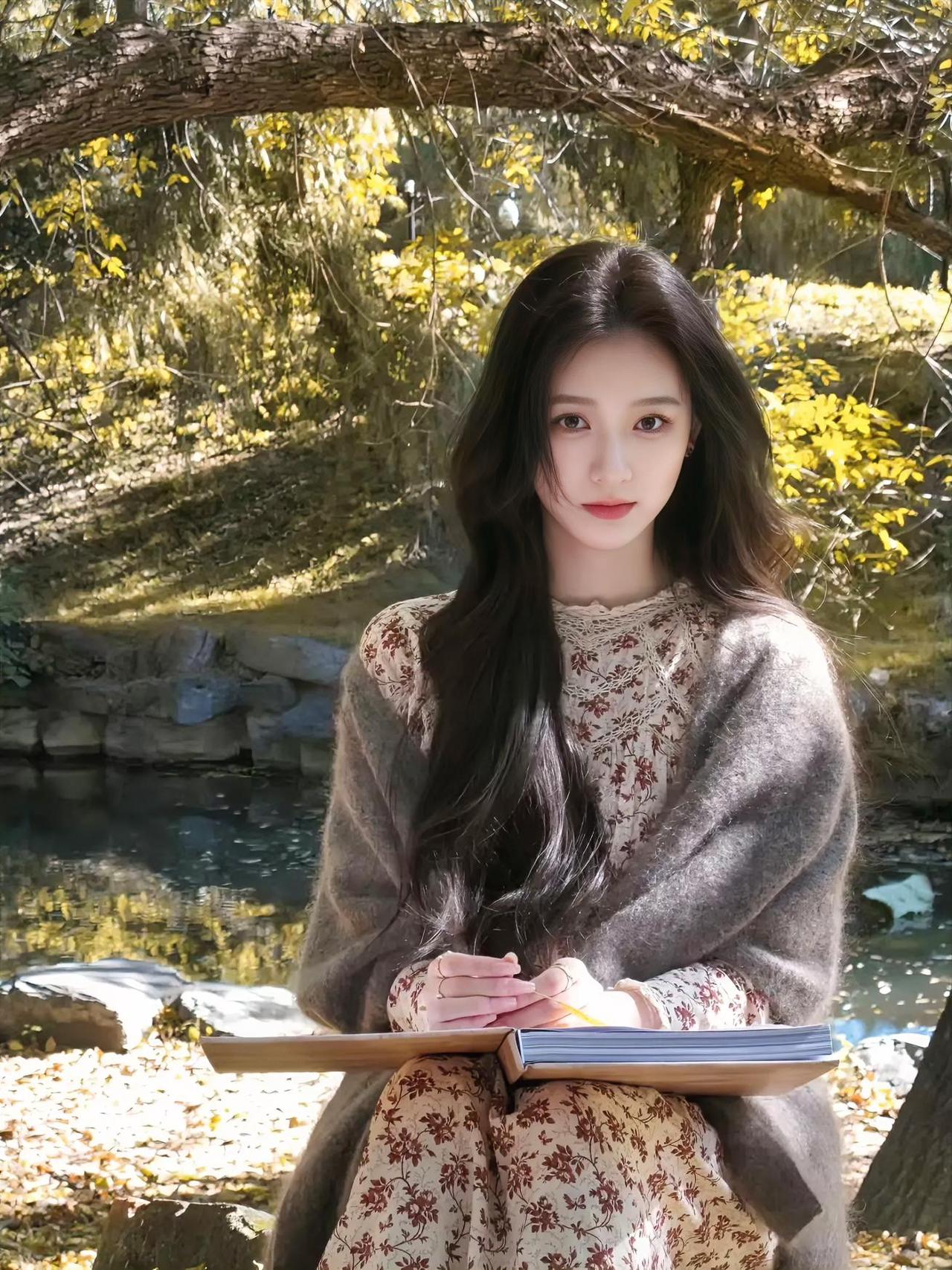 秋日暖阳下，静坐河畔，笔记时光。女孩子怎么穿搭既时尚又好看?