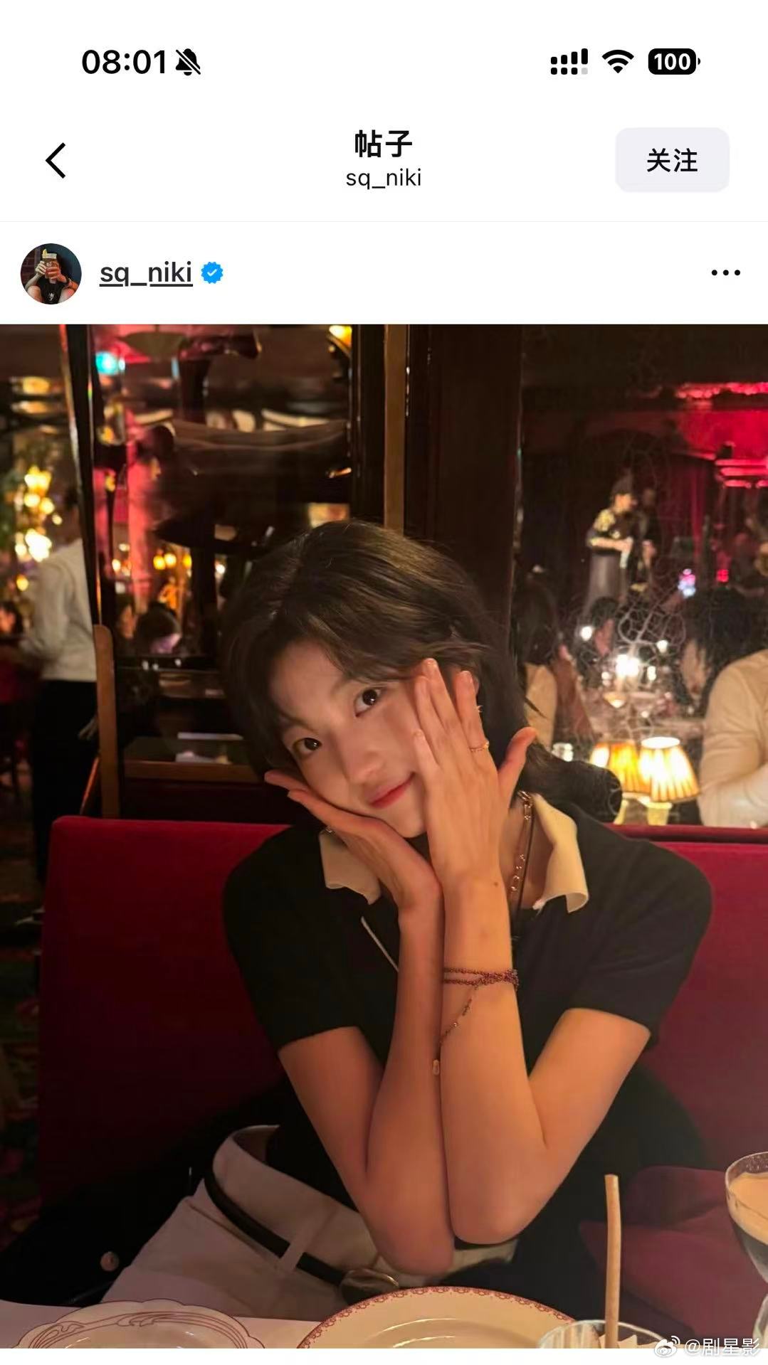 孙千ins更新 孙千ins更新自拍真的是美美飒飒的呀，咱们的孙千非常的适合短发的