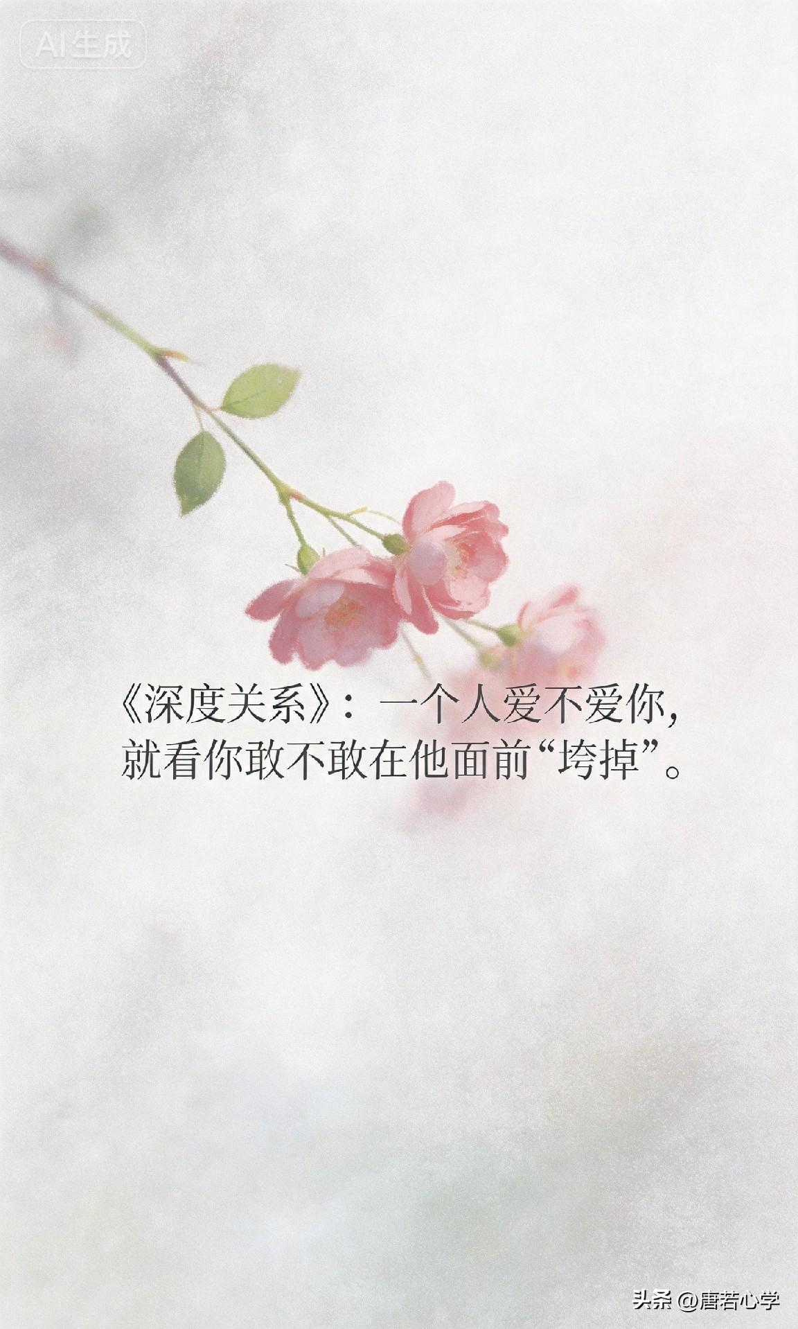 《深度关系》：一个人爱不爱你，就看你敢不敢在他面前“垮掉”。

你有没有过这样的