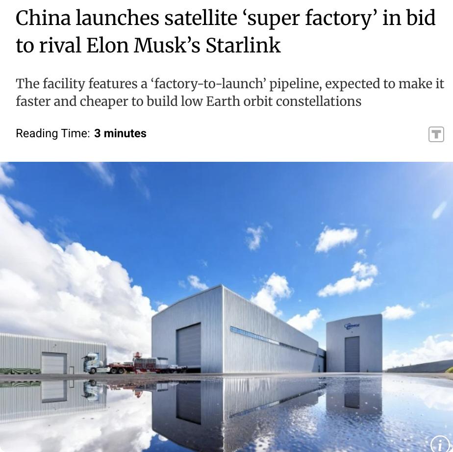 外媒：中国在海南文昌航天发射场内建成了亚洲最大的卫星制造中心，年产能可达1000