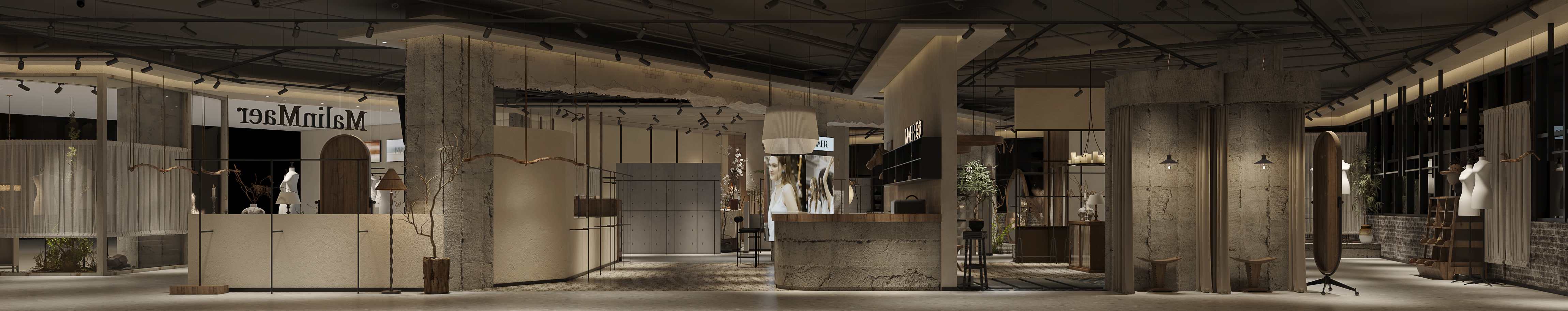 我公司要开个大女装店，已经设计好在施工了。这次叫马琳玛尔，下次就叫妈哩妈哩哄……