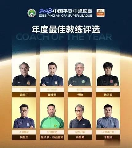 2023年度中超最佳教练评选，八大主帅综合评价如下，谁最有说服力？
  1、哈维