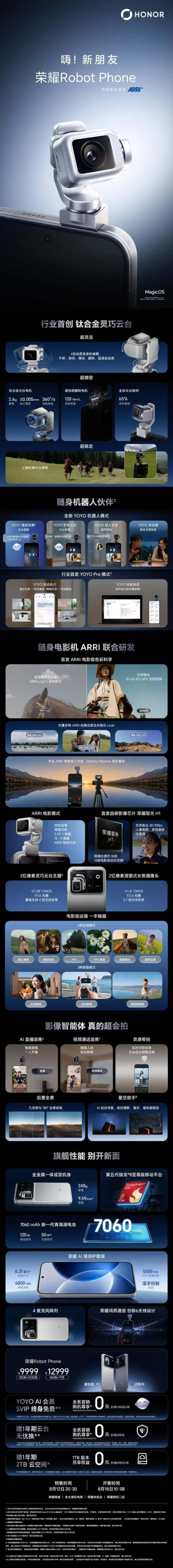 荣耀Robot Phone 售价9999元起，1TB版12999元。现在存储价格