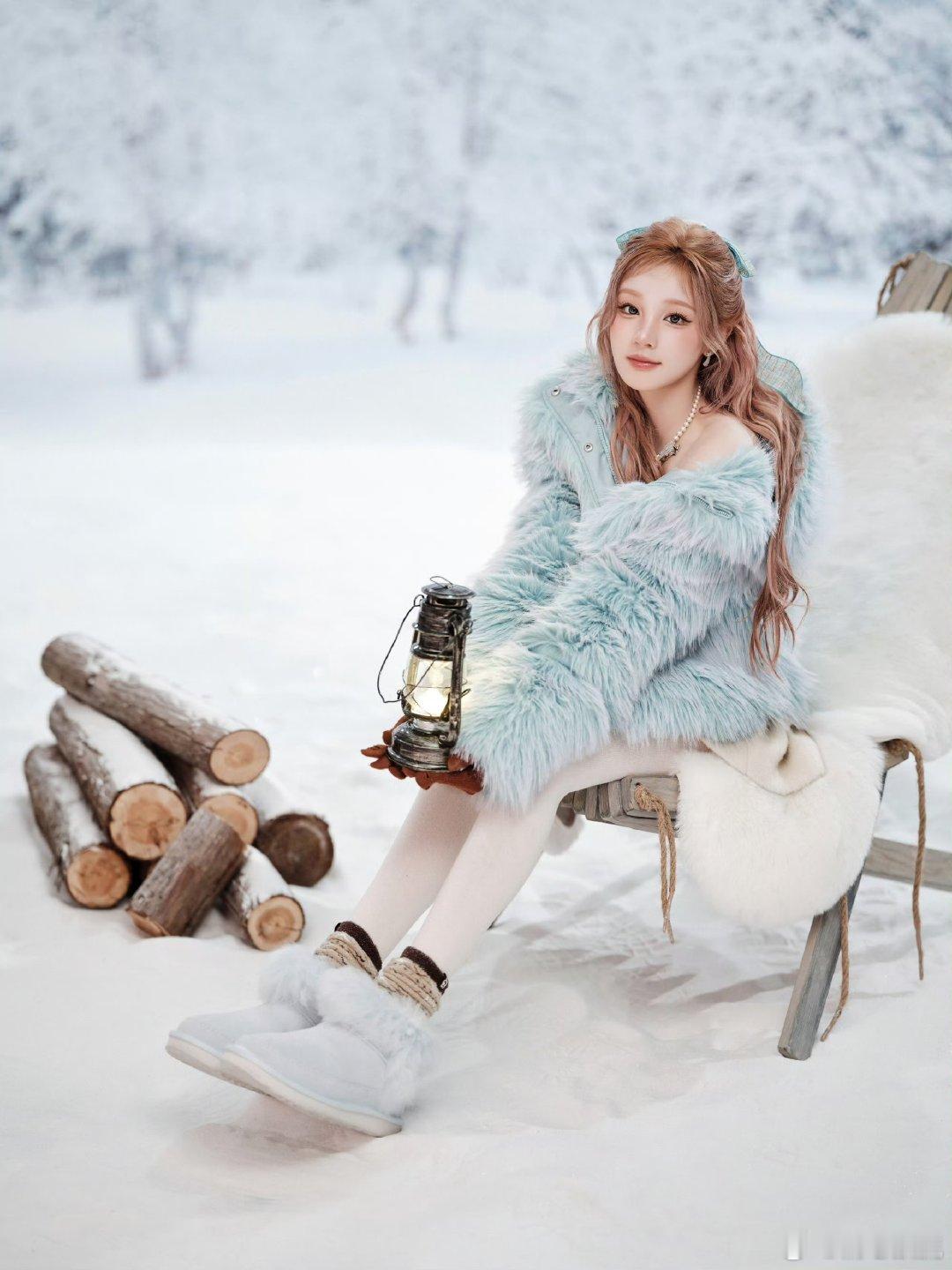 仿佛童话里面走出来的小公主就站在我的面前了呀，宋雨琦真的是好适合冰雪公主的风格呀