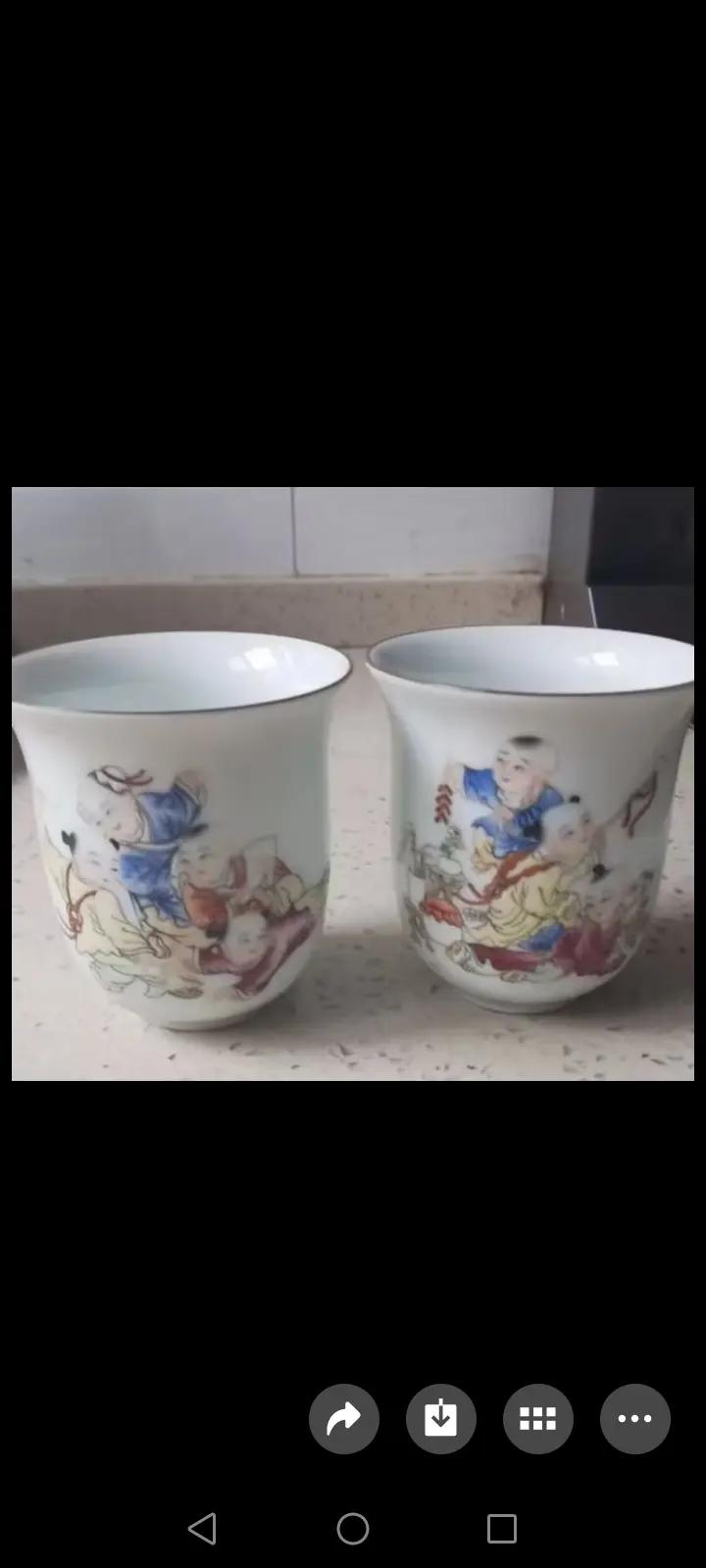 我评论了@不远山房拍卖 的作品：清雍正珐琅彩欢天喜地，步步高升茶盏一对，共鉴赏。