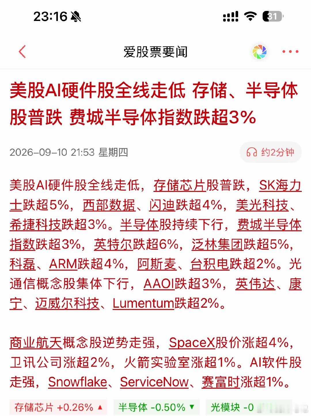 美股韧性确实很强，今晚一堆利空压顶。但低开高走快翻红了，也就费城半导体惨一些，其